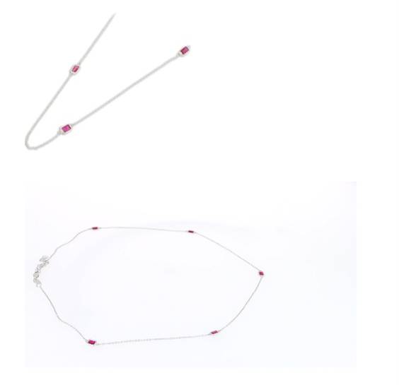 Collana Gemoro Donna Rubini in Oro bianco Rubino 0.89 Ct PC246BIA.RB - PC246BIA.RB